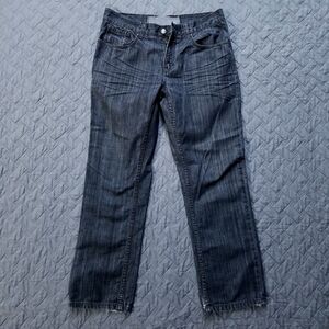 21 Men Brand Jeans Mens 32x30 Black Regular Straight Dark Wash Denim